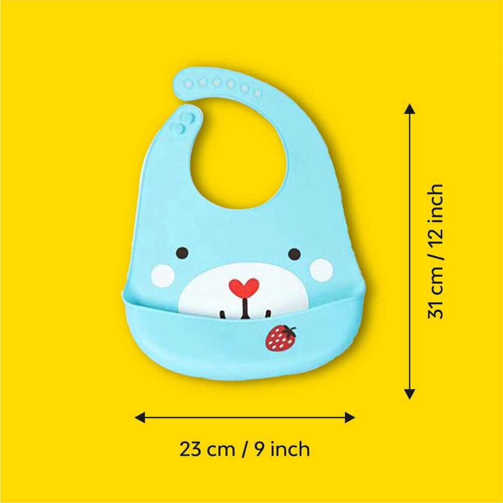 Baby Waterproof Silicone Bib with Pocket | Set of 2