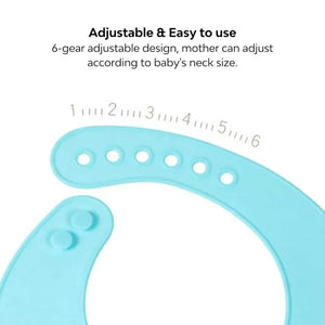 Baby Waterproof Silicone Bib with Pocket | Set of 2