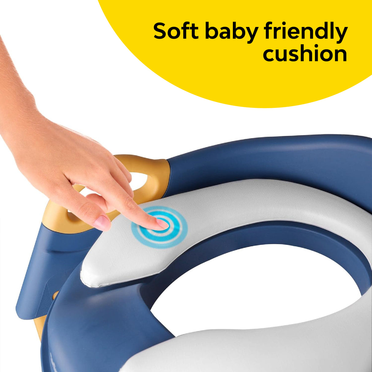 Baby toilet seat with soft cushion