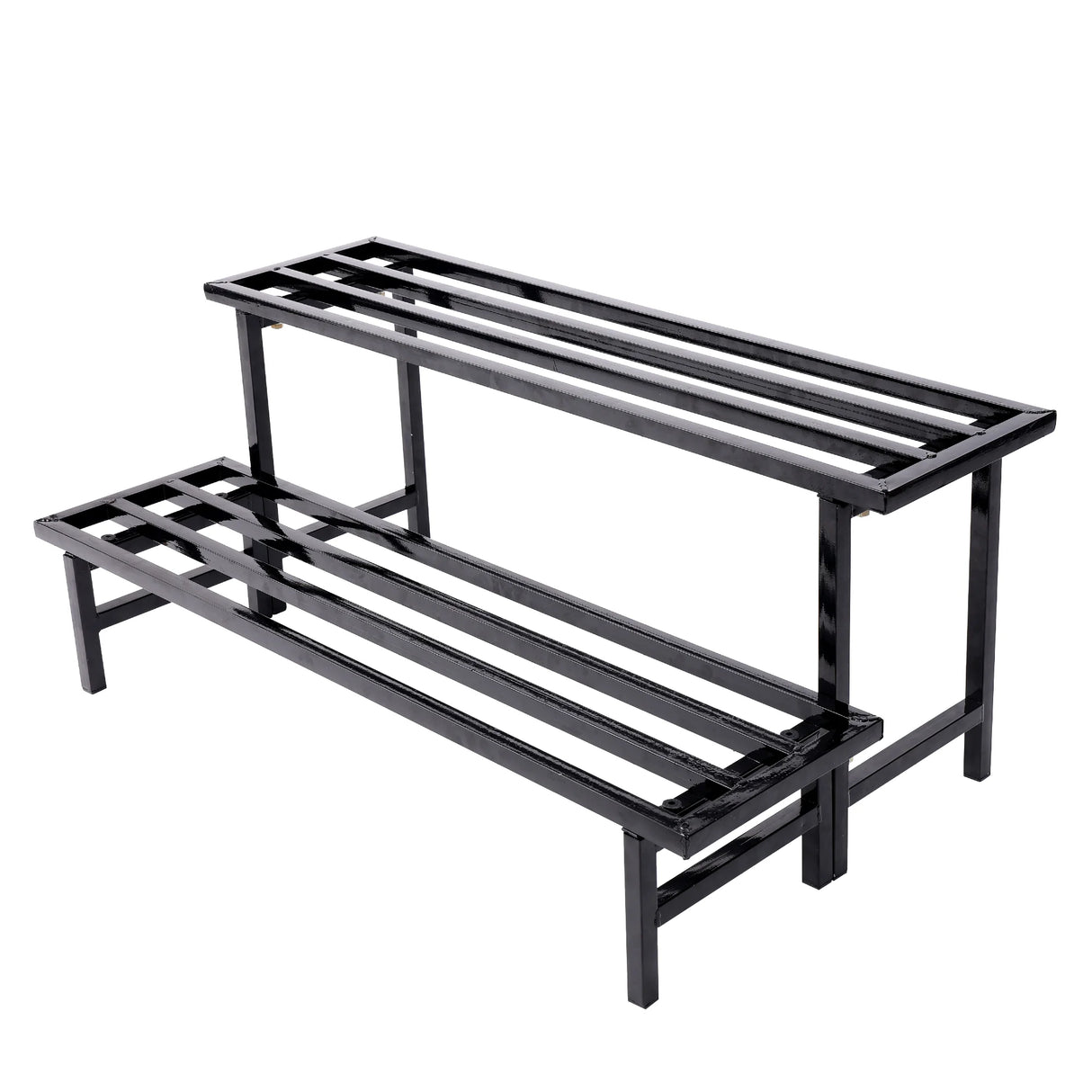 2-Tier Heavy Duty Metal Tube Plant Stand