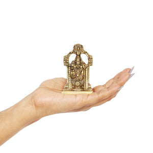 Venkateshwara Balaji Idol  100% Pure Brass  Antique Finish handcrafted in India 
