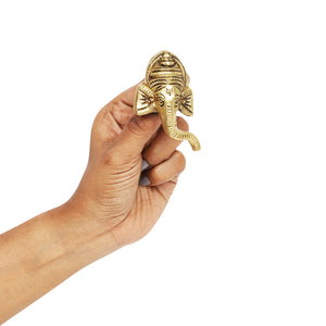 Durable Ganesha Trunk Wall Hanging Idol  100% Pure Brass  Antique Finish