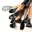 Black spatula set for kitchen