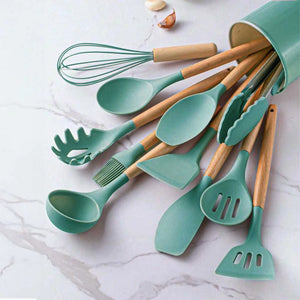 12 piece - Heat Resistant Silicone Spatula Set