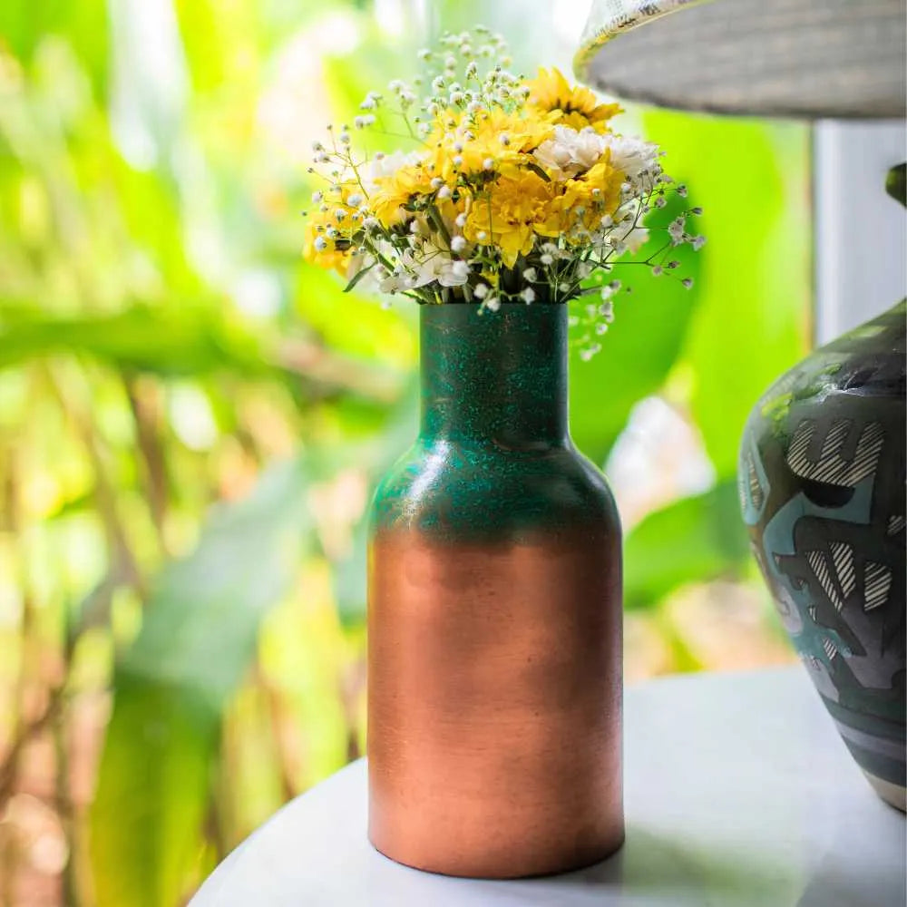 Patina Jar Metal Vase