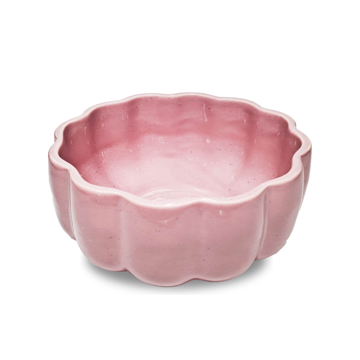 Peach Scalloped serving bowl for mealtime 