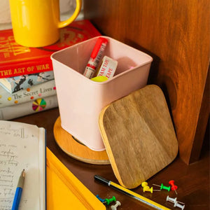 Square Metal Storage Jar