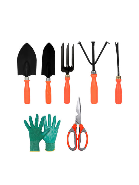 Set of 7 garden tool set with gloves