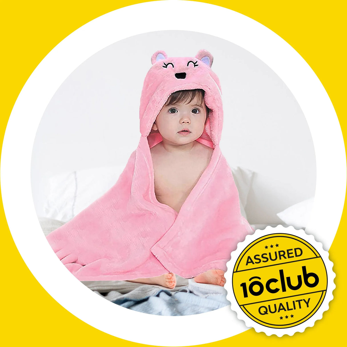 Fleece Baby Blanket with Hood