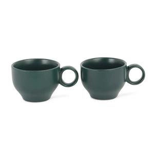 Ring Handle Ceramic Cup  | Set of 2