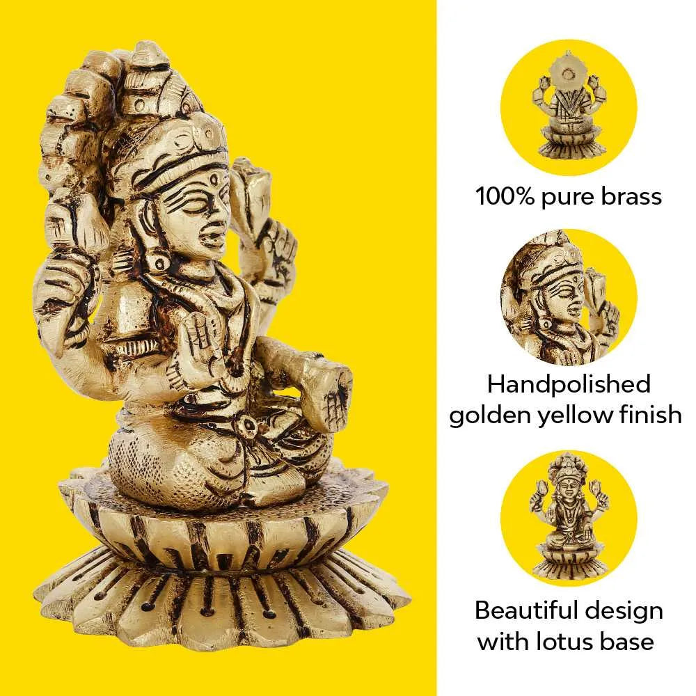 Kamal Lakshmi Idol |Pure Brass | Antique Finish