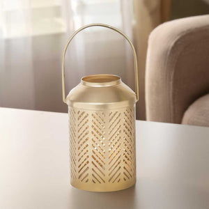 Large golden lantern with hanger