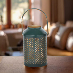 Green jaali hanging lantern for home decor