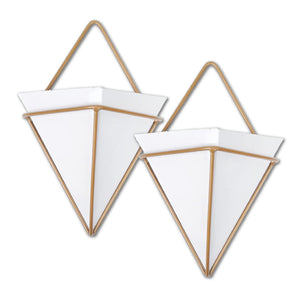 Wall Hanging Pyramid Planter | Set of 2