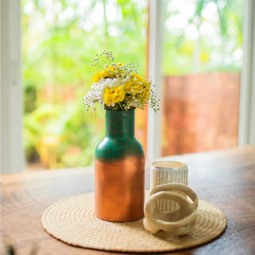 Patina Jar Metal Vase