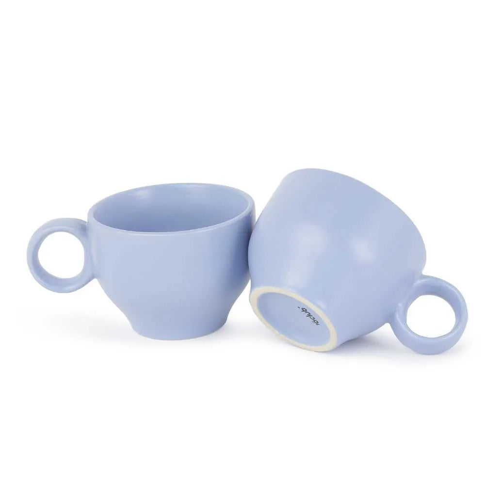 Ring Handle Ceramic Cup  | Set of 2