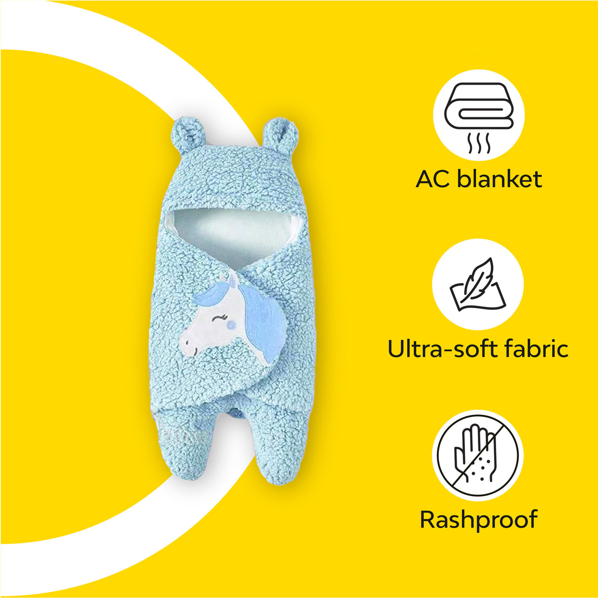 AC blanket for babies with velcro lock