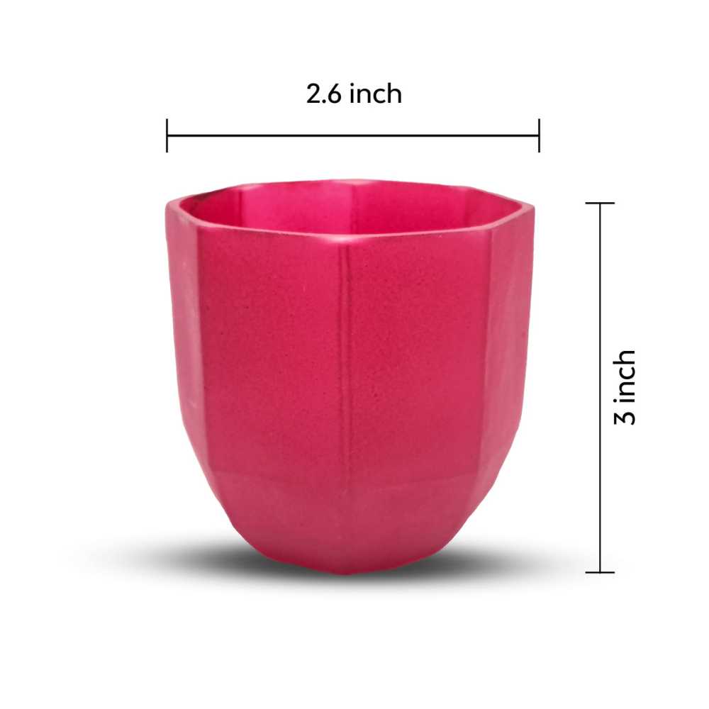 3 inch candle holder red