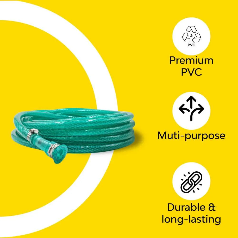 PVC Super Braided Hose Pipe with Connector & Clamps