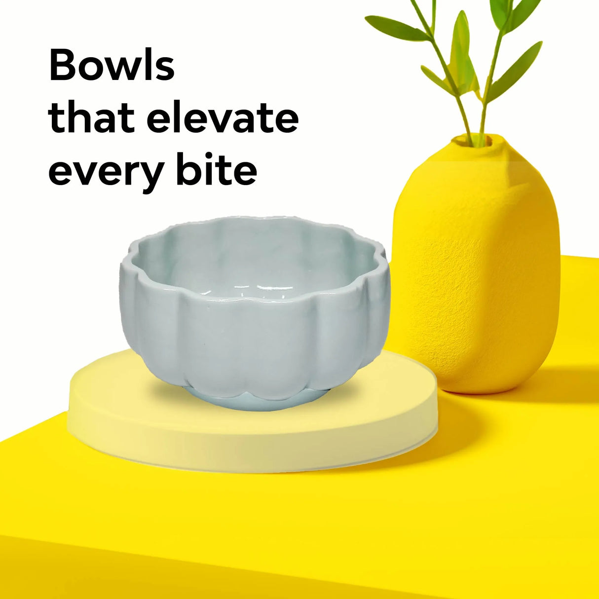 Scalloped Ceramic Serving Bowl | 900 ml