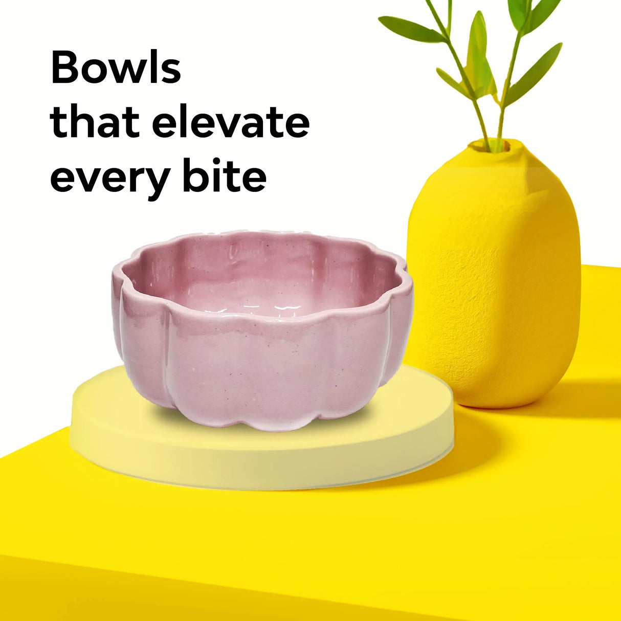 Scalloped Ceramic Serving Bowl | 900 ml