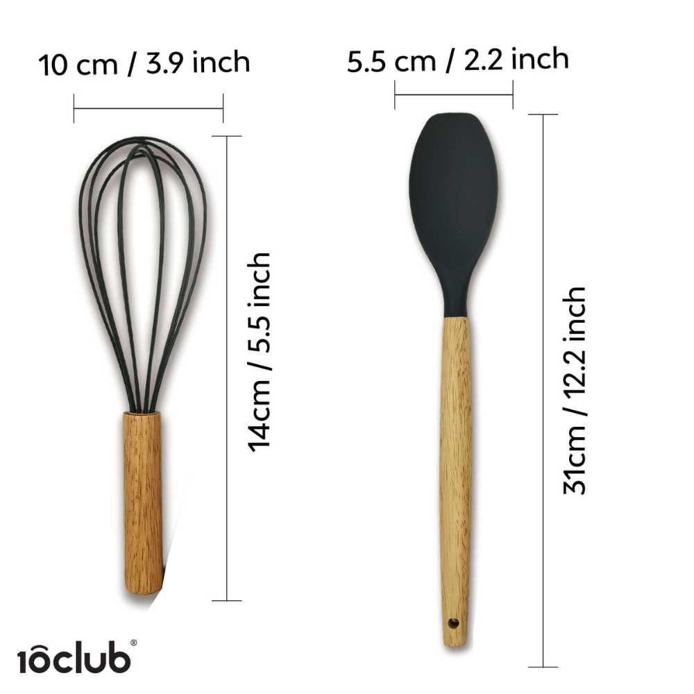 whisk and spatula set with measurements 