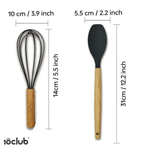 whisk and spatula set with measurements 