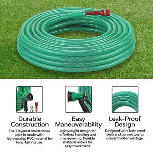 PVC Super Braided Hose Pipe with Connector & Clamps