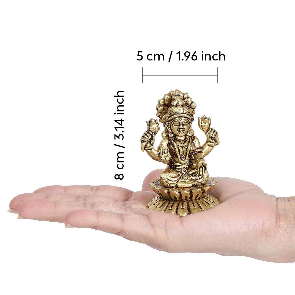 small brass Lakshmi idol for home