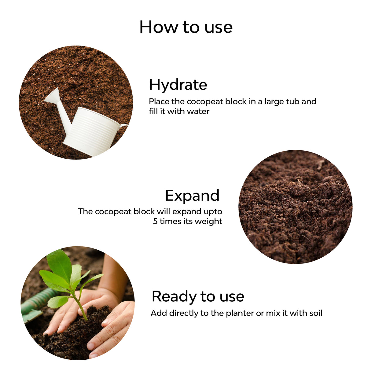 How to use cocopeat