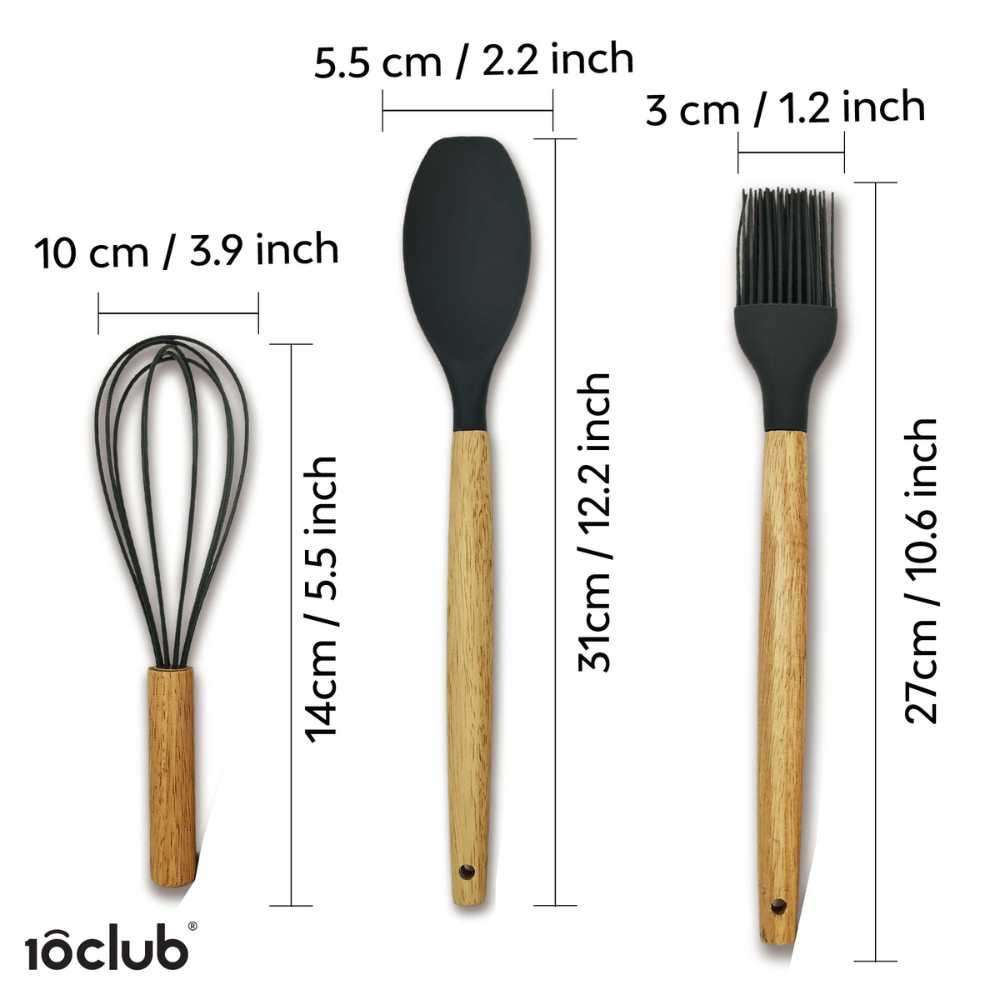 Silicone baking tools with measurements 