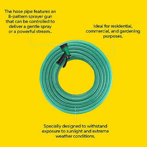 PVC Super Braided Hose Pipe with Connector & Clamps