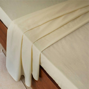 Solid Colour 100% Cotton, 270 TC King Bedsheet with 2 Frill Pillow Covers