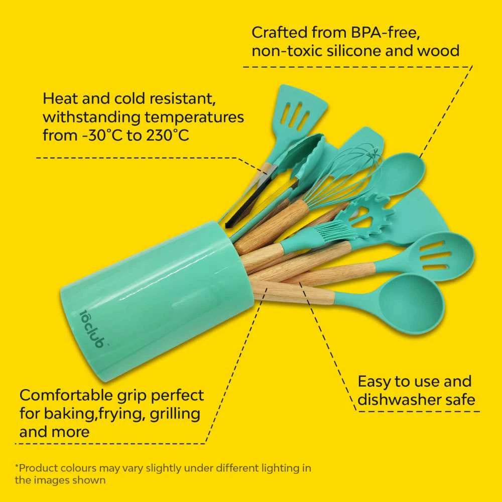 12 piece - Heat Resistant Silicone Spatula Set