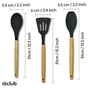 silicone spatula set with measurements 