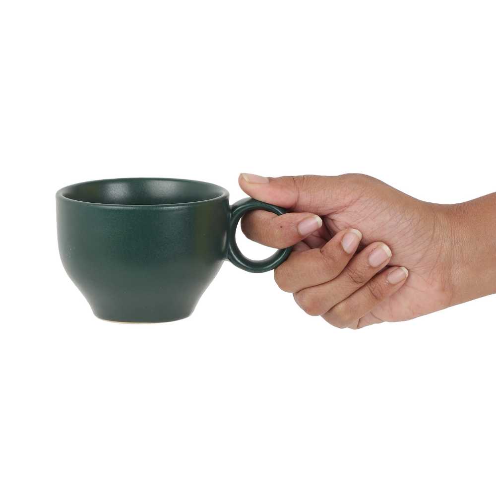 Ring Handle Ceramic Cup  | Set of 2