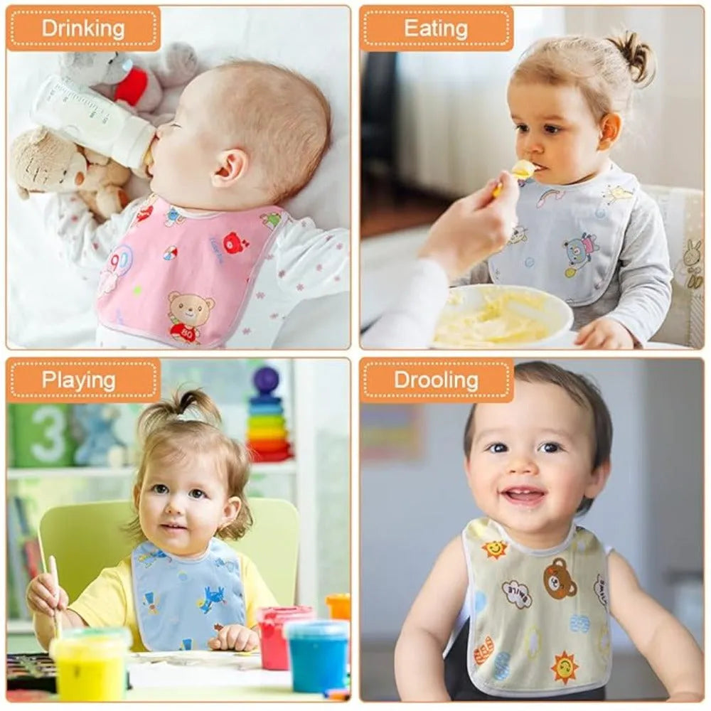 Multicolour Fastdry Cotton Bib | Set of 6