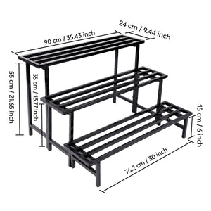 3-Tier Heavy Duty Metal Tube Plant Stand