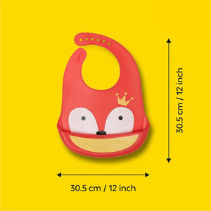 Baby Waterproof Silicone Bib with Pocket