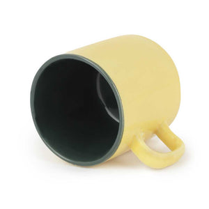 yellow cup with handle