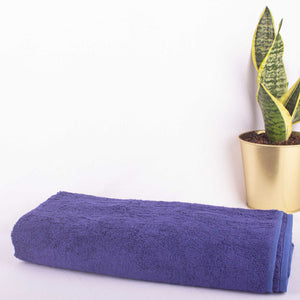 dark blue bamboo bath towel large