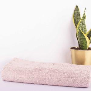 pink bamboo bath towel