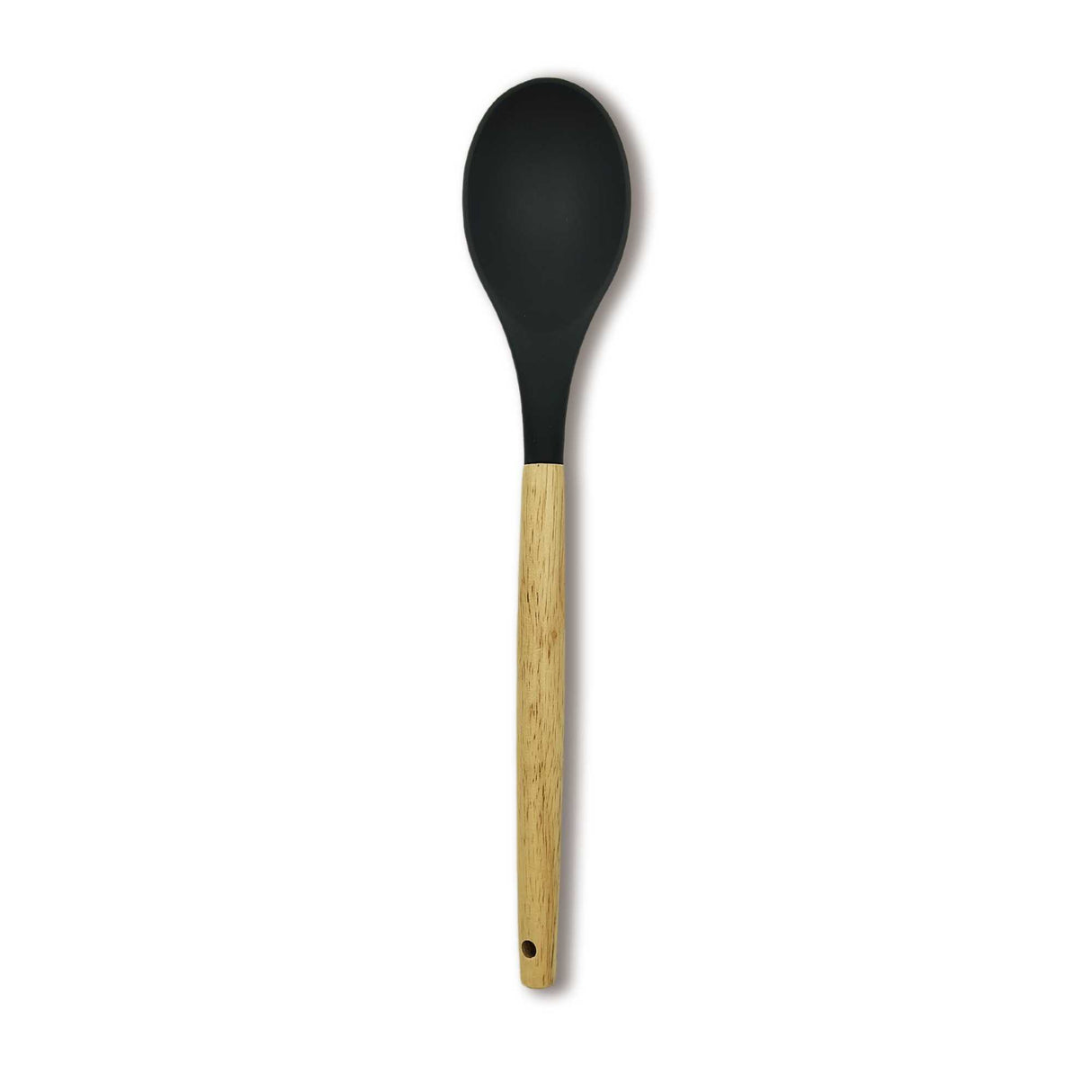 silicone spoon with wooden handle for kitchen 