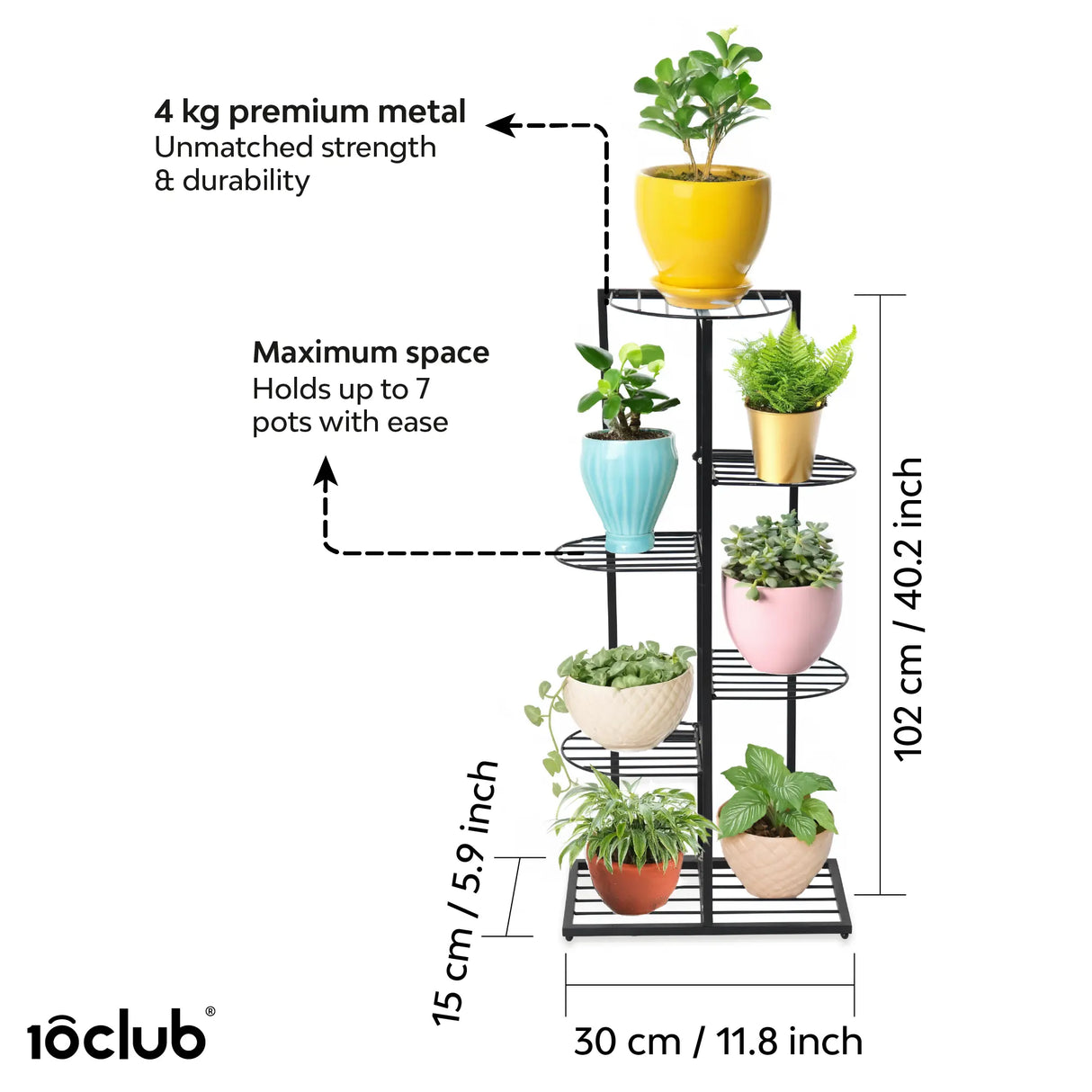 6-Tier Metal Plant Stand