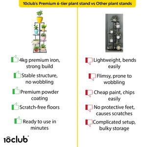 6-Tier Metal Plant Stand