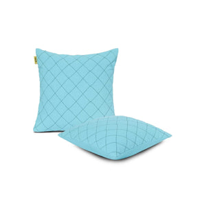 Plush Quilted Cushion Cover | Small | SET OF 2 | 12x12" Inches