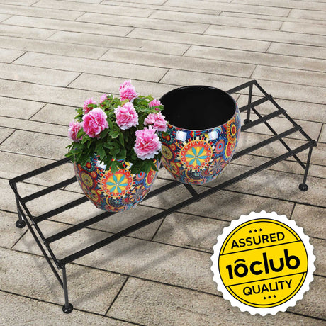 Black plant stand set of 4