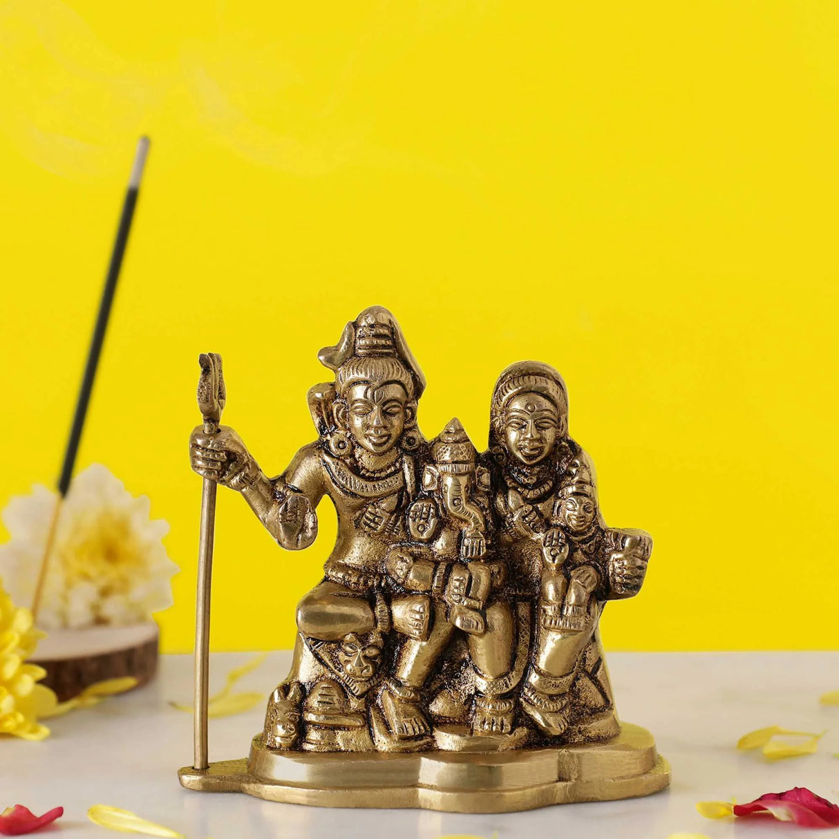 Shiva Parvati Brass Idol |  Pure Brass | Antique Finish