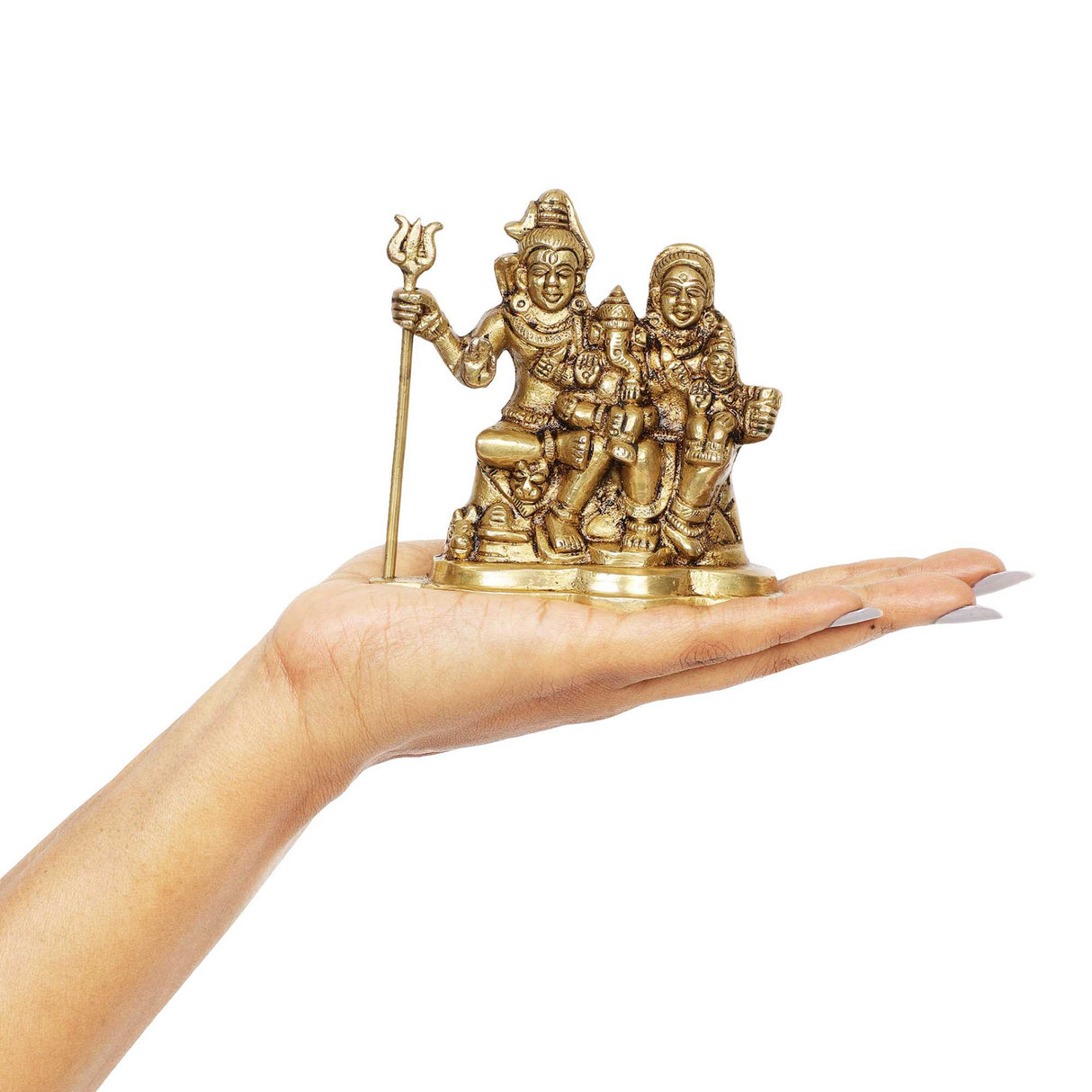 Shiva Parvati Brass Idol | 100% Pure Brass | Antique Finish