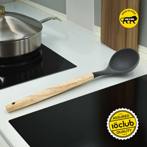 Silicone Ladle with Wooden Handle